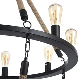 Люстра Brille лофт підвісна свічка E27 60W BK (BL-335S/12) - мініатюра 5