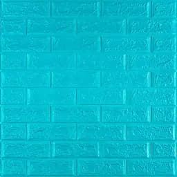 3D панель Sticker Wall самоклеюча 700х770х5мм цегла Бірюза 002-5 SW-00000084