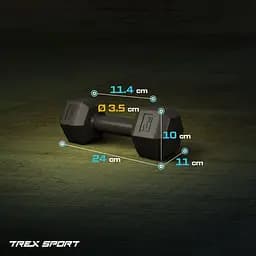 Гантелі для фітнесу композитні TREX Sport TX-002CD 2x2кг - мініатюра 5