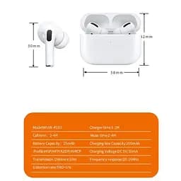 Бездротові навушники WUW-R183, BT5.0, TWS, 30mAh, 200mAh, 4h, white - мініатюра 2