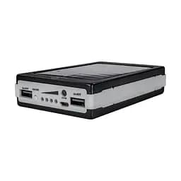Повербанк з сонячною панеллю 10000mAh Power Bank Kraft KPB-1012SL Black LED-ліхтар (43-00090) - мініатюра 4