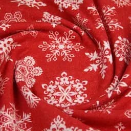 Простирадло Cosas на резинці фланель 80х160 winter, червоний (Flannel_SnowflakesWhiteRed_80x160x20) - мініатюра 5