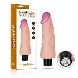 Реалістичний вібратор Reel Softee Vibrator 7" тілесний