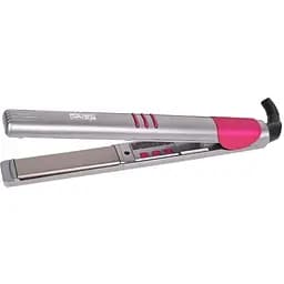 Випрямляч DSP Hair Style з кератиновим покриттям цифрове регулювання 5 режимів Сріблястий