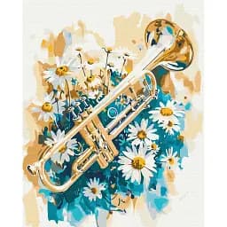Картина по номерам Brushme Труба в ромашках 40x50 см