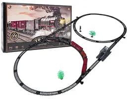 Велика залізниця Ретро-потяг із димом, світлом та звуком — Траса 207 см Ramiz (на акумуляторі)