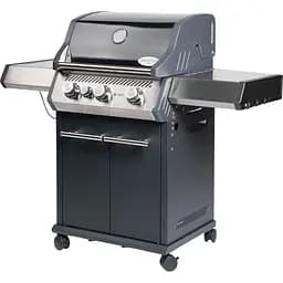 Газовий гриль Santos S-301 Black з бічним пальником, чорний (900235)