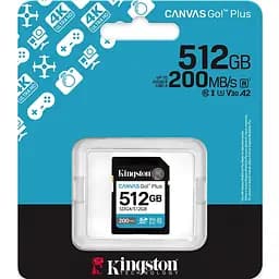 Карта пам'яті Kingston SDXC Canvas Go! Plus 512GB Class 10 UHS-I U3 V30 (SDG4/512GB) [138275] - мініатюра 3