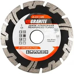 Диск відрізний алмазний MasterTool по бетону кераміці граніту Granite 125 мм турбо посилений