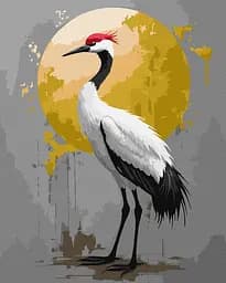 Набір для розпису по номерах Золота екзотика з фарбами металік extra, Ideyka, 40x50 см, КНО6708