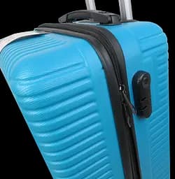 Мала пластикова валіза на колесах 45L GD Polo блакитна - мініатюра 8