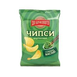 Чипсы картофельные со вкусом Васаби К Бочковому 100 г 