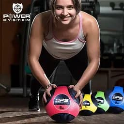 М'яч для фітнесу Power System Medicine Ball PS-4136, 6 кг чорно-червоний (10653) - мініатюра 2