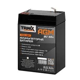 Аккумуляторная батарея 6В 4Ач Trinix 6V4Ah/20Hr AGM свинцово-кислотная (44-00056)