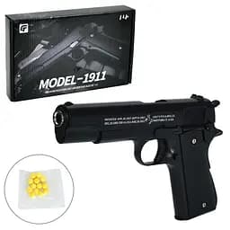 Пістолет 1911-A метал+пластик 21,5см, пластикові кулі, в коробці (6903317759385) - мініатюра 2
