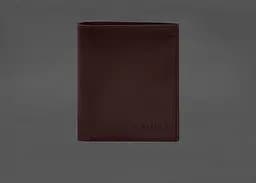 Кожаный портмоне на кнопке Brut бордовый краст