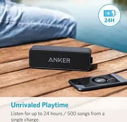 Портативна акустика Anker SoundCore 2 Black (A3105014) - мініатюра 3
