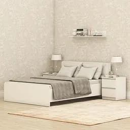 Кровать двуспальная MebelStar Нео 140x200 см Аляска белый (MBS-1120)