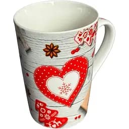Чашка новогодняя Tanto T3694-1 керамика в подарочной упаковке 350 мл Белая с серим