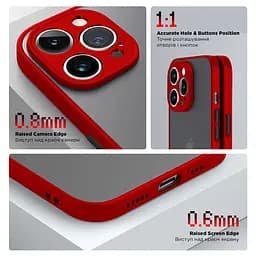 Чехол-накладка для Apple iPhone 14 Pro, Frosted Matte, красный, противоударный чехол с защитой всего корпуса, термополиуретан TPU + поликарбонат PC, ArmorStandart (ARM64479) - мініатюра 3