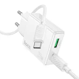 Адаптер сетевой HOCO Direct charger C142A (Type-C to Type-C) |1USB/1Type-C, 20W/3A, PD/QC|