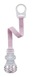 Тримач для пустушки Nip, з кільцем, рожевий (37001)