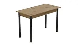 Стол кухонный Ferrum-decor Бенита 75x120x80 Черный ДСП Дуб Артизан 16мм (FRD-105703)