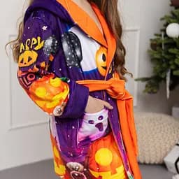 Халат дитячий з плюшевого велюру Happy Halloween 18192 134-140 см - мініатюра 3