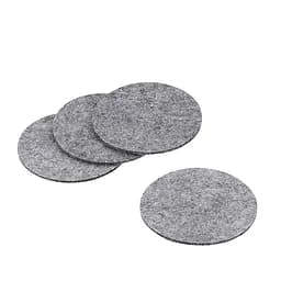 Салфетка под посуду Alia d10см, светло-серая 4шт (12331)