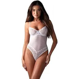 Боди Obsessive Alissium XL/2XL белый