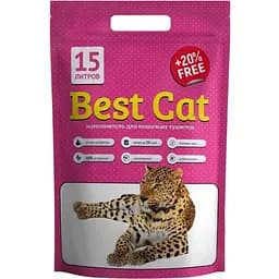 Силікагелевий наповнювач для котячого туалету Best Cat Pink Flower 15 л (SGL040)