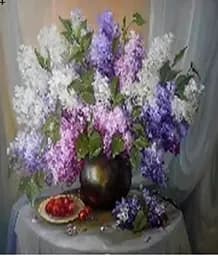 Алмазна мозаїка на підрамнику Бузок 40×50 см 71207_BGLE