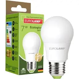 Светодиодная лампа Eurolamp LED Ecological Series, A50, 7W, E27, 3000K (LED-A50-07273(P))