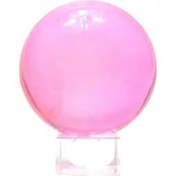 Куля кришталевий рожевий 8 см
