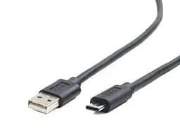 Кабель USB AM-Type-C, 1.8 м, черный, Cablexpert, 3A (CCP-USB2-AMCM-6)