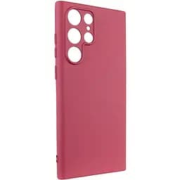 Чехол TPU Getman Liquid Silk Full Camera для Samsung Galaxy S24 Ultra Бордовый/Marsala
