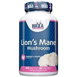 Ежовик гребенчатый Haya Labs Lion's Mane Mushroom Гериций, гриб Львиная грива 500 мг 60 капсул (820261)