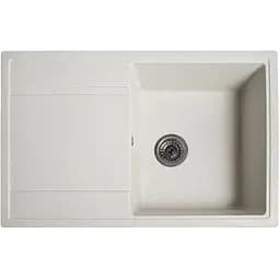 Гранітна кухонна мийка Romzha Jorum 78 Biela (101) з крилом