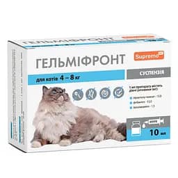 Суспензия Гельмифронт для кошек весом от 4-8 кг 10 мл