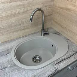 Кухонна мийка Adamant Ovale 610x420x180 Sand сахара 638223, Sand - мініатюра 2
