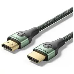 Кабель мультимедийный HDMI M to HDMI M 1.0m 8K ultra thin cotton braided green Vention (ALOGF)