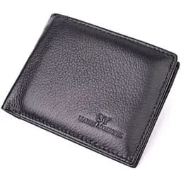 Зручне чоловіче портмоне з натуральної шкіри ST Leather 22482 чорний