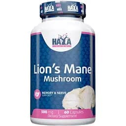 Натуральна добавка Haya Labs Lion's Mane Mushroom 500 mg, 60 капсул