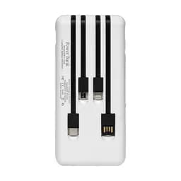 Повербанк 10000mAh Power Bank Kraft KPB-1110W White бездротова зарядка (43-00098) - мініатюра 3
