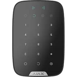 Бездротова сенсорна клавіатура Bluetooth Ajax KeyPad Plus black з RFID-зчитувач і підтримкою