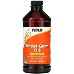 Олія з зародків пшениці NOW Wheat Germ Oil, 473 мл для серця, мозку, шкіри, волосся