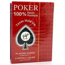 Карты игральные Piatnik 100% Plastic Poker Texas Hold'em (red) (PT-135811)