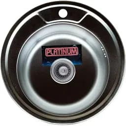 Кухонна мийка Platinum з нержавіючої сталі 0.6 мм D=49 см полірована (000008754)