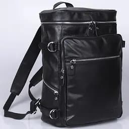 Городской мужской кожаный рюкзак, черный Tiding 28.5х41х18.5 см sum0028453