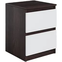 Тумба прикроватная Moreli T-225 на 2 ящика 400х530х400 мм венге белый (mo-st225-venge-white)